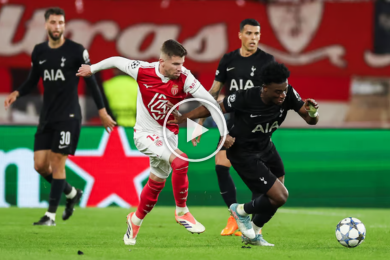 ไฮไลท์ฟุตบอล ยูฟ่า แชมเปี้ยนส์ลีก โมนาโก 0-0 สเปอร์ส 22/10/2025