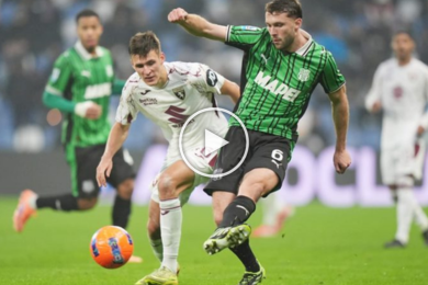 ไฮไลท์ฟุตบอล กัลโช่ เซเรียอา ซาสซูโอโล่ 0-1 โตริโน่ 21/12/2025